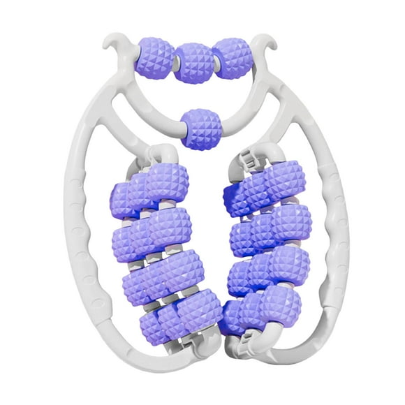 Rodillo de masaje de piernas compacto, herramienta de masaje de tejido profundo para hacer ejercicio en el gimnasio. Púrpura