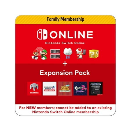 Nintendo Switch Online 12 Month Family Membership + Expansion Pack eGift Card [Digital]