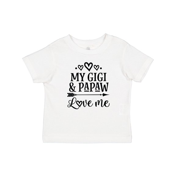 Inktastic Gigi and Papaw Love Me Granddaughter Girls Baby T-Shirt