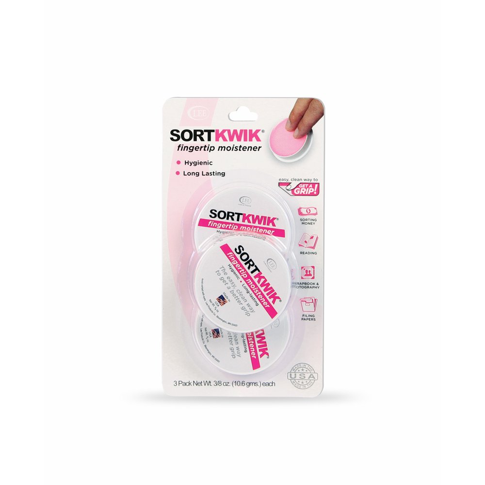 Sortkwik Fingertip Moistener 3/8 0z 3 Pack