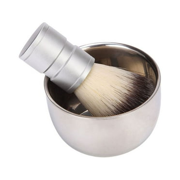 WHAMVOX Professional Shaving Brush Shaving Bowls Soap Bowl Prcatical Stainless Steel Beard Brush Set for Home