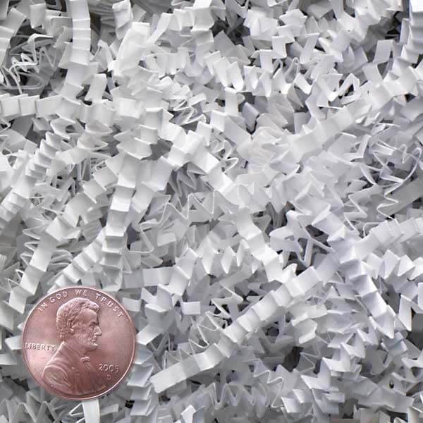 White Crinkle Cut Paper Shred by CRINKLE CUT by Paper Mart