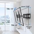 thumbnail image 3 of USX STAR Soporte de pared para TV de movimiento completo con certificación UL para la mayoría de televisores de 32 a 70 pulgadas, soporte giratorio extensible inclinable para TV, VESA máx. 400 x 400 m, 3 of 5