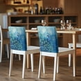 thumbnail image 5 of TSOVTHRID Blue Peacock Floral Print Chair Back Slipcovers for Dining Chairs Dining Kitchen Chair Back Cover Soft Chairs Covers for Restaurant Holiday Festival Decoration, Set of 4, 5 of 7
