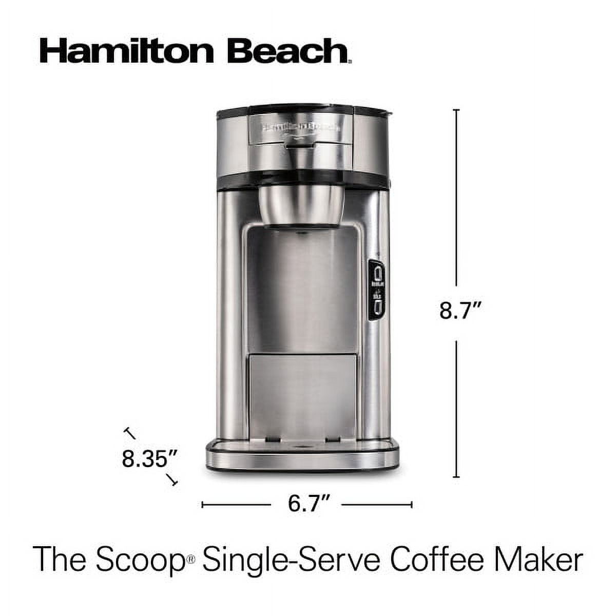 Hamilton Beach The Scoop® Single-Serve Coffee Maker, Stainless