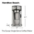 Hamilton Beach The Scoop SingleServe Coffee Maker, Stainless Steel