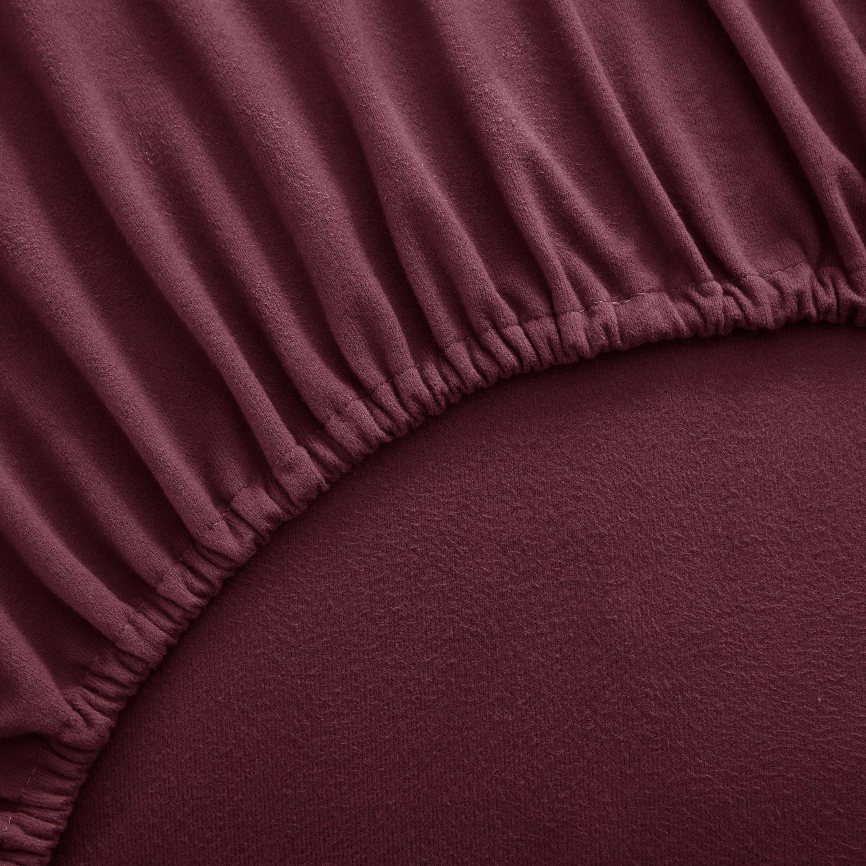 Sweet Home Collection Flannel Sheet Set Burgundy King