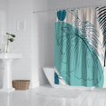 thumbnail image 2 of Blue Boho Plant Pattern Shower Curtain 84"x72" ,Bathroom Decorative Shower Curtains Set with 12 Hooks,Modern Waterproof Washable Shower Curtain, 2 of 6