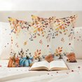 thumbnail image 3 of Orange Blue Fall Outdoor Pillow Covers 20"x20" Set of 2,Waterproof Throw Pillow Covers for Patio Furniture,Pumpkins Rustic Botanical Thanksgiving Decorative Cushion Pillowcases for Garden Couch Sofa, 3 of 9