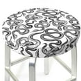thumbnail image 3 of Fotbe Hand Drawn Snake Stool Covers Round,Waterproof Round Bar Stool Covers Bar Chair Covers Washable Stool Cushion Slipcover for 12-14 Inch Chair-13 inch, 3 of 7