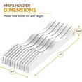 thumbnail image 3 of Bambusi Bamboo Knife Organizer, In-Drawer Knife Drawer Organizer Holds 5 Large and 6 Small Knives, Natural, 3 of 7