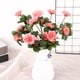 thumbnail image 2 of Ramo de flores artificiales de simulación de flores de azalea pequeñas para decoración del hogar (rosa oscuro), 2 of 3