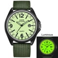 thumbnail image 4 of NovaStitch Men‘s Canvas Strap Watch with Luminous Dial Markers, Casual Analog Wristwatch for Daily Wear, Outdoor Sport Wrist Watch for Men - Blue, 4 of 8