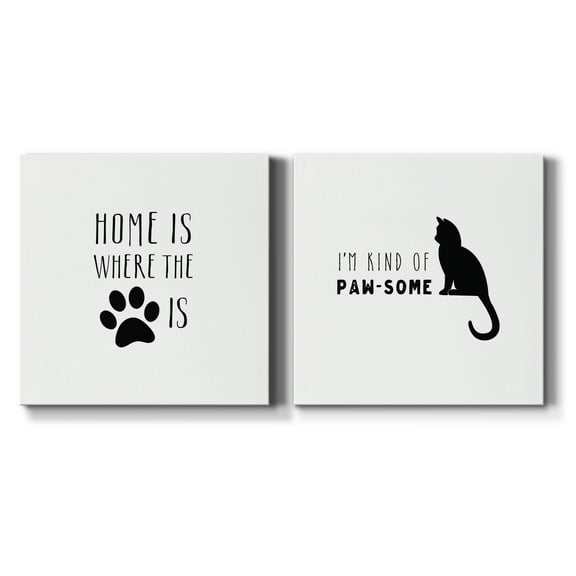 Home Is - Premium Gallery Wrapped Canvas - Ready to Hang Set of 2 - 10 x 10 Each
