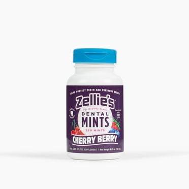 Zellie's Xylitol Sweetened Cherry Berry Mints, 250 Count Jar