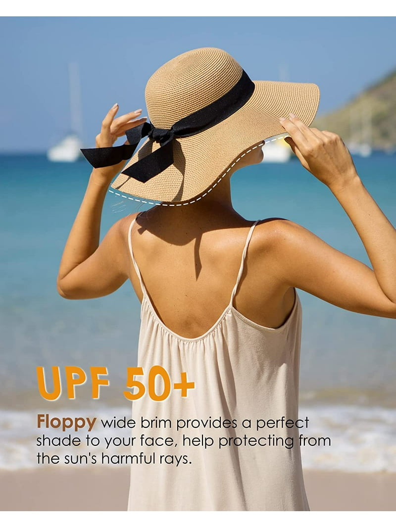 FURTALK Fashion Beach Hats for Women Wide Brim UPF 50 Sun  display picture 2