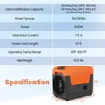 thumbnail image 3 of Costway 140 Pints Commercial Dehumidifier with Pump, Drain Hose for Basements, Job Sites 4500 Sq. ft Coverage Area Orange, 3 of 9