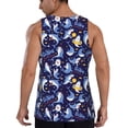 thumbnail image 3 of Easygdp Party Shark Cute Men's Tank Top, Sleeveless Muscle T Shirts, Breathable, Quick-Dry, Loose for Gym, Running, Fitness - Medium, 3 of 9