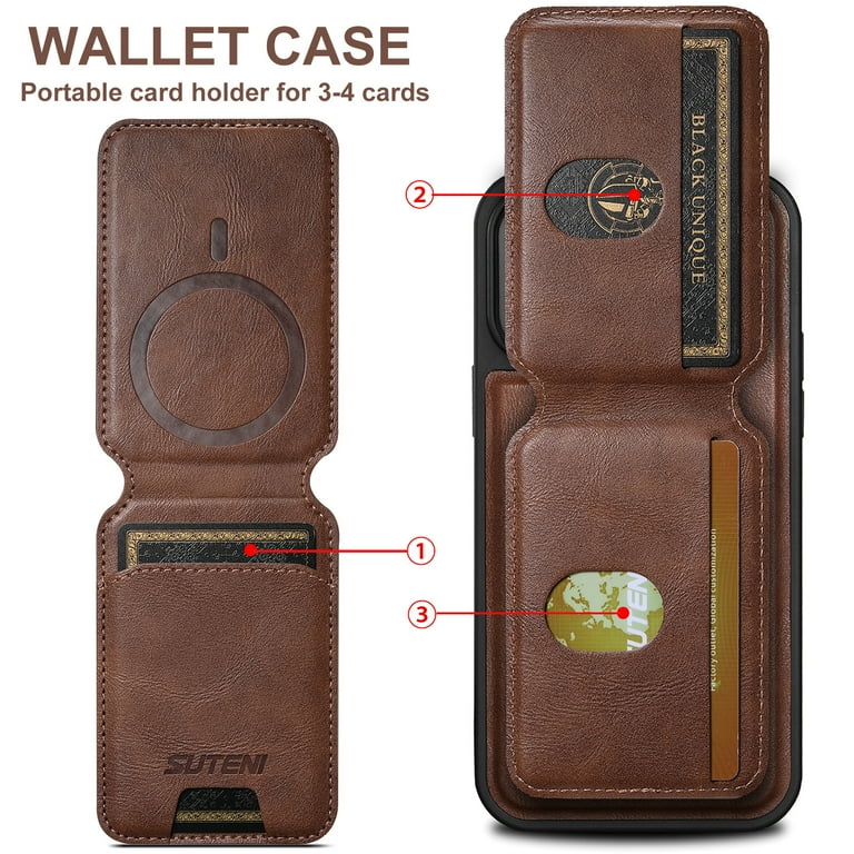Compatible Magsafe in Detachable iPhone 12 Pro/12 Wallet Case