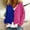 44#Hot Pink, variant on Women's 2024 Color Block Cardigan Long Sleeve Button Down Open Front Coatigan Casual Button Printed Fashion Jacket Long Sleeve Tops Coat with Pockets