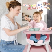 Baby High Chair 6 in 1 Convertible Highchair for Babies and Toddlers Booster Seat Floor Seat Function