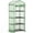 Dark Green, variant on Outsunny 28" x 20" x 63" Portable Greenhouse with 4 Tier Shelves Outdoor Hot House Plant Flower Greenhouse, Steel Frame, PE Cover, White