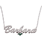 Personalized Planet Sterling Silver Birthstone Name Necklace