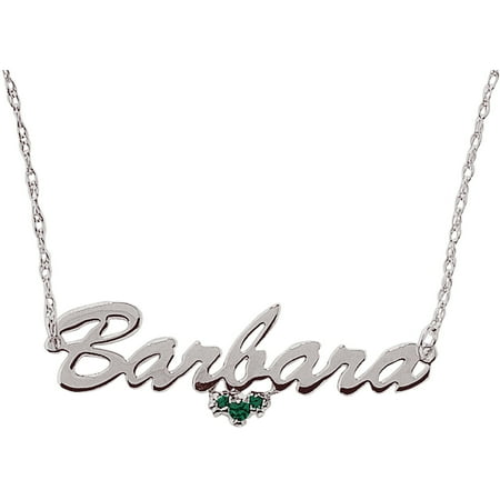 Personalized Planet Sterling Silver Birthstone Name Necklace