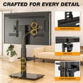 thumbnail image 4 of RTVR Floor TV Stand with Mount for 32-70 inch Flat Screens, Black Swivel TV Stand with Adjustable Shelf, 4 of 8