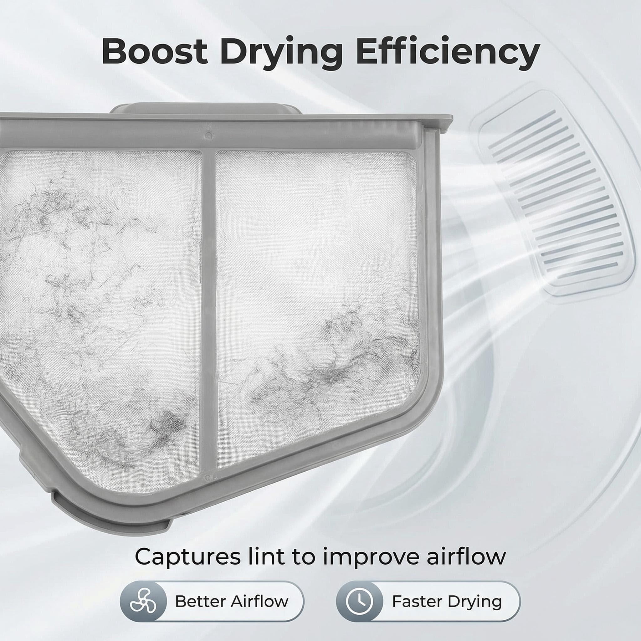 Dryer Lint Filter Screen Replacement for DC97-16742A DC61-03048A, Compatible with Major Dryer , High-Strength Mesh Lint Trap with Stainless Steel Screen