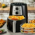 thumbnail image 3 of 3 Layer Air Fryer Stackable Dehydrator Racks Stainless Steel Air Fryer Basket Tray Air Fryer Accessories Dishwasher Safe Fit for Oven and Press Cooker Compatible with Most Air Fryer, 3 of 9