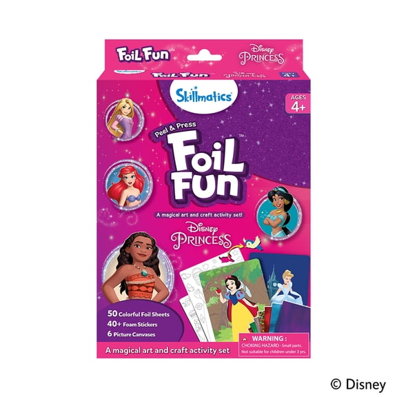 Foil Fun Disney Princess Art & Craft Kit for Kids Ages 4 , by Skillmatics