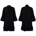 thumbnail image 3 of Womens Casual Dress Long Flounce Sleeve Sexy Dress Ruffle A-Line Mini Dress, 3 of 8