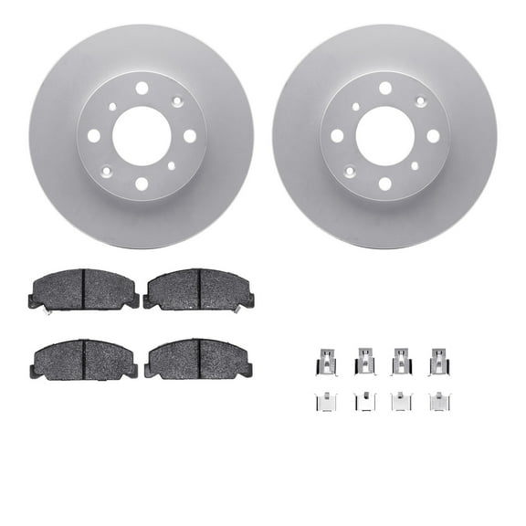 Dynamic Friction Company Front Geospec Brake Rotors with 5000 Advanced Brake Pads includes Hardware 4512-59111