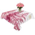 thumbnail image 2 of Pink Trees Christmas Table Cloth Waterproof Tablecloths, Xmas Tree Snowflake Winter Tablecloth Dining Table Cover for Kitchen Party Tabletop Outdoor, Square Tablecloth 54x54 Inch, 2 of 9