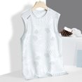 thumbnail image 2 of Tank Tops for Men Ice Silk Quick Dry Plus Size Summer, Breathable Sleeveless Undershirt for Workout Muscle Gym Athletic, White 3XL, 2 of 7