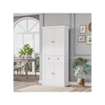 thumbnail image 1 of HOMCOM 72" Pinewood Large Kitchen Pantry Storage Cabinet, Natural, 1 of 4