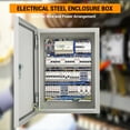thumbnail image 3 of EDTara Stainless Steel Electrical Enclosure Box, Nema 4x, Ip67 Waterproof and Dustproof, Lockable Outdoor Junction Box With Mounting Plate and Keys for Secure Indoor/Outdoor Installations, 3 of 8