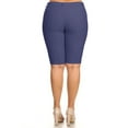 thumbnail image 3 of Women's Plus Size Casual Stretch Comfy Pockets Solid Bermuda Shorts Pants, 3 of 4