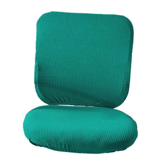 veasfak Polyester Game Chair Cover Slipcover Washable Cushion Protectors Rotating Chair Seat Cover for Home Study Office Dark Green