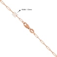 thumbnail image 3 of SZUL Women's 14K Pink Gold 1.5MM Dainty Paperclip Necklace With Lobster Clasp - 18 Inch, 3 of 5