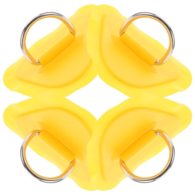unbranded Boucles de Fixation 4 Pcs en Forme de D Jaune PVC 9.00X8.00X1.00Cm Matériel de Kayak Navigation
