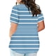 thumbnail image 2 of Plus Size Mujeres Blusas Cuello en V Casual Suelto Verano Blusa de Manga Corta para el Uso Diario Y Casual, 2 of 5