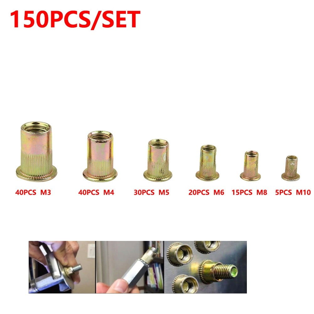 LIKEM 150X Riveting Tool Kit Rivet Nuts Thread Setting Tool Nutsert M3