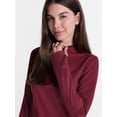 thumbnail image 4 of ClimateRight by Cuddl Duds Women's Warmer Thermal Guard Base Layer Mock Neck Base Layer Top, Sizes XS to 4X, 4 of 5