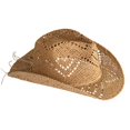 thumbnail image 2 of RUINIXCW Straw Cowboy Hats for Women Woven Cowgirl Hat with Shapeable Brim Unisex Hollow Out Woven Roll Up Summer Beach Sun Hat, 2 of 9