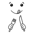 thumbnail image 2 of Calcomanía de pared Smile Face Fridge Sticker linda PVC, Mural divertido y decorativo, decoración de arte de pared para el fondo de la cocina del, 2 of 8