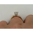 thumbnail image 3 of 2 Ct Round Lab Created Diamond Solitaire Engagement Ring 14k Yellow Gold Plated, 3 of 4