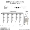 thumbnail image 3 of Luces de Navidad,DOSYU Cascadas de Luces navideñas 700 leds,Serie Casacada de 13 metros, Luces Cascada con 8 Modos de Iluminación para Decoraciones Navideñas, Jardines, Ventanas, Aleros (Blanco frío), 3 of 9