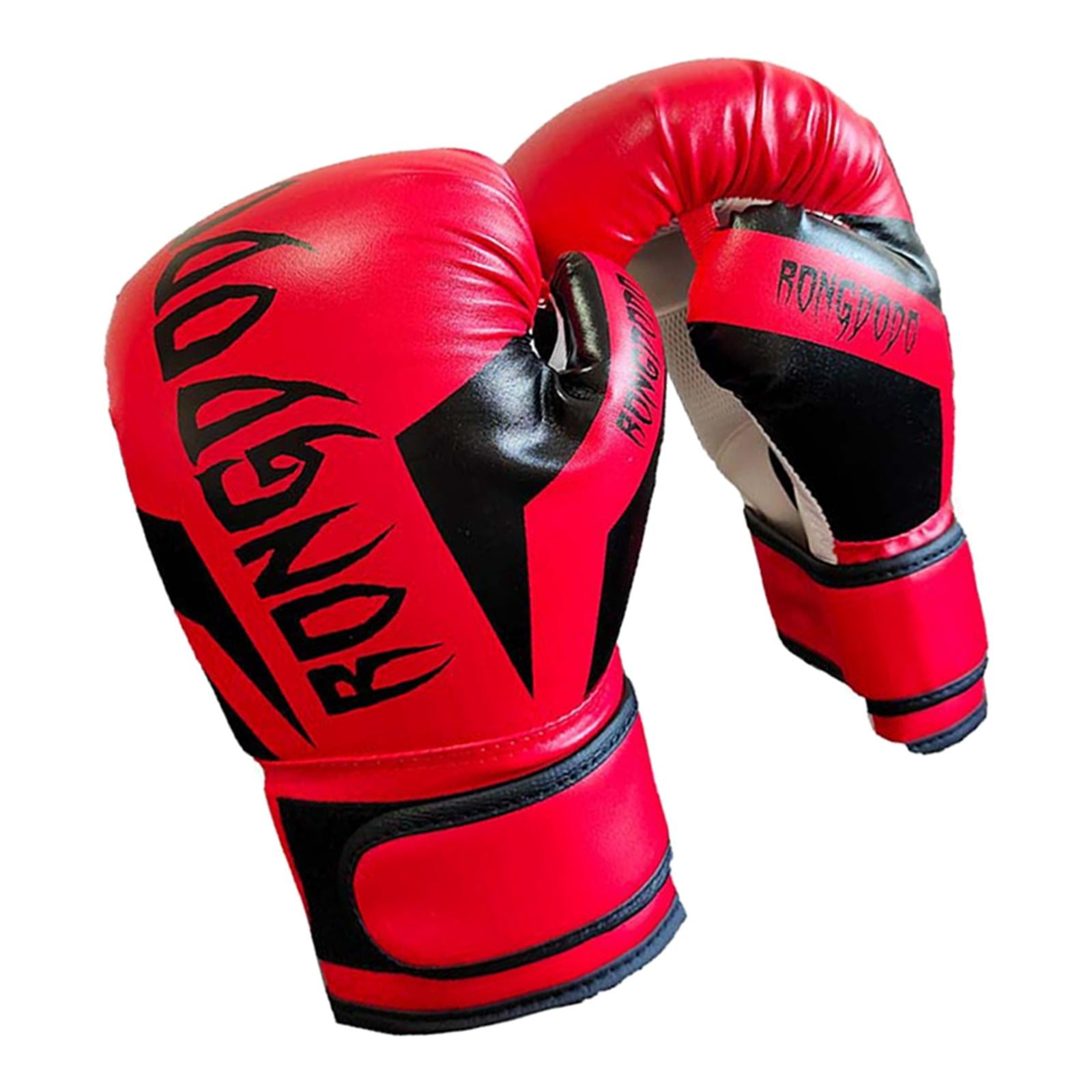 DimyFew Child Youth Boxing Gloves 6oz, for Sports Fitness Breathable One Piece Molding Red